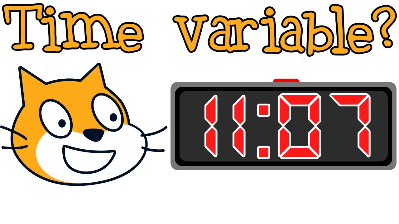 Как создать переменную цифровых часов в Scratch