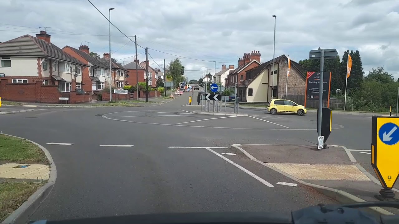 McDonald's Birstal, Rothley, Mountsorrel, Quorn and into Loughborough.