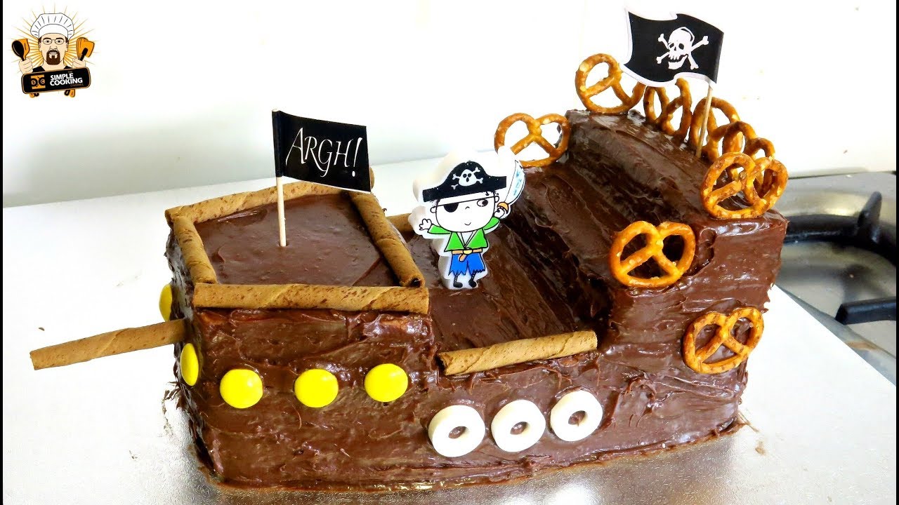 HOW TO MAKE A PIRATE SHIP CAKE DIY KIDS BIRTHDAY PARTY IDEAS