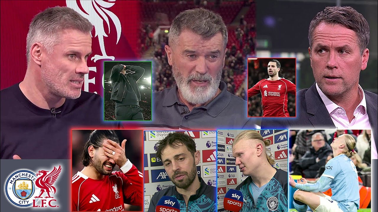 Liverpool vs Man City 1-2 Crazy Scenes! Szoboszlai Crazy free-kick 💯| Jamie Carragher Angry reaction