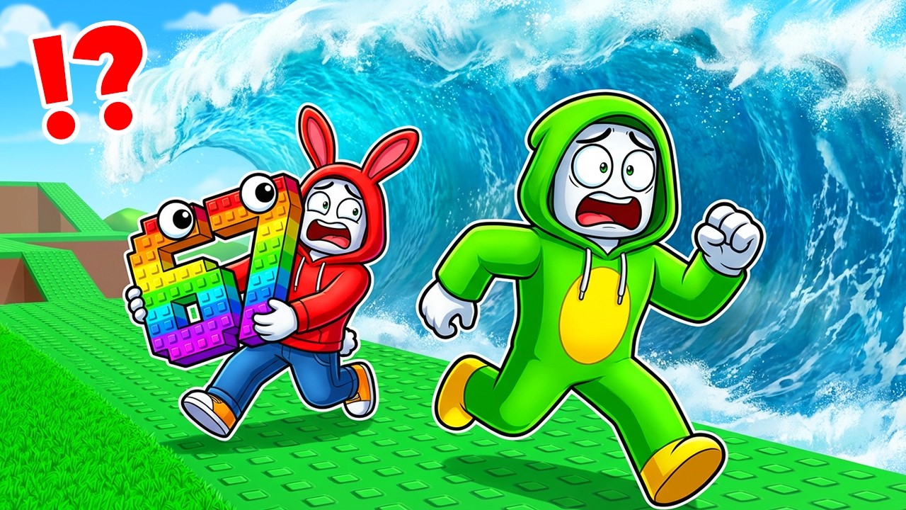 JJ & Mikey ESCAPE TSUNAMIS for BRAINROTS? (Maizen Roblox)