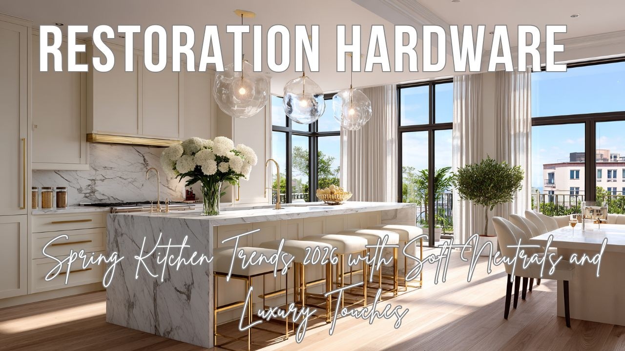 Restoration Hardware Spring Kitchen Trends 2026 with Soft Neutrals and Luxury Touches