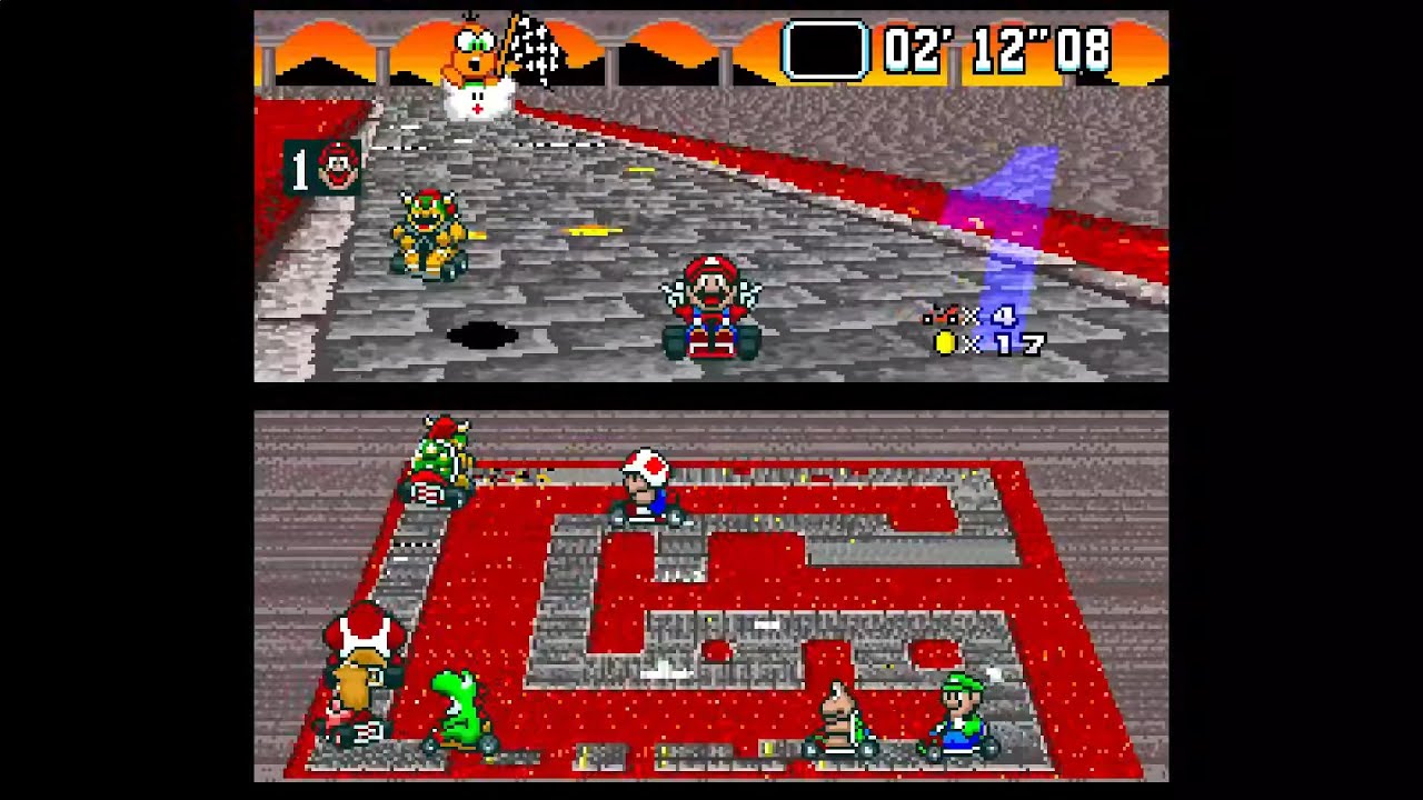 Super Mario Kart (100cc Flower Cup Gameplay w/ Mario)