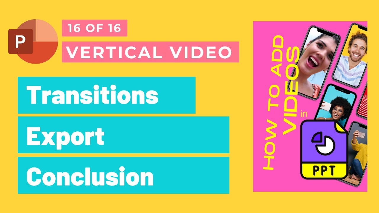 Add Transitions & Export #PowerPoint - Vertical Vid Tutorial