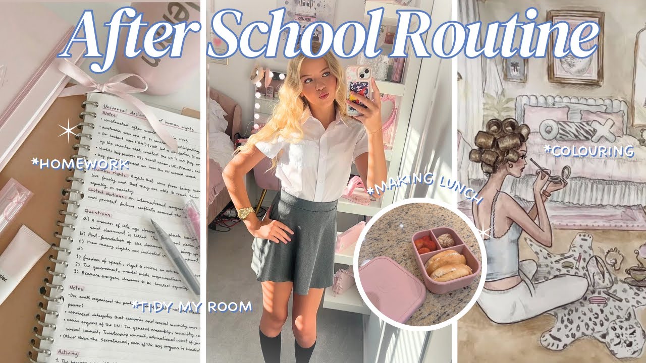 AFTER SCHOOL ROUTINE 📚 homework | making lunch | tidy my room