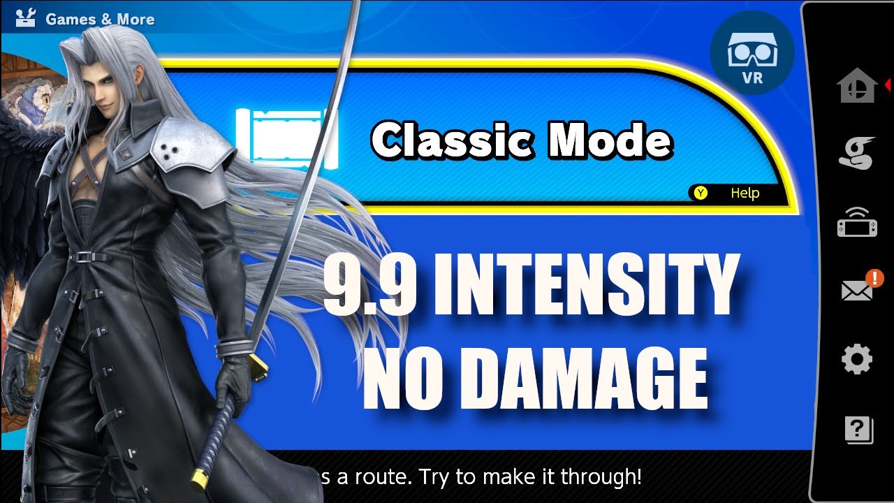 Super Smash Bros. Ultimate - Sephiroth Classic mode (9.9 Intensity | No Damage)