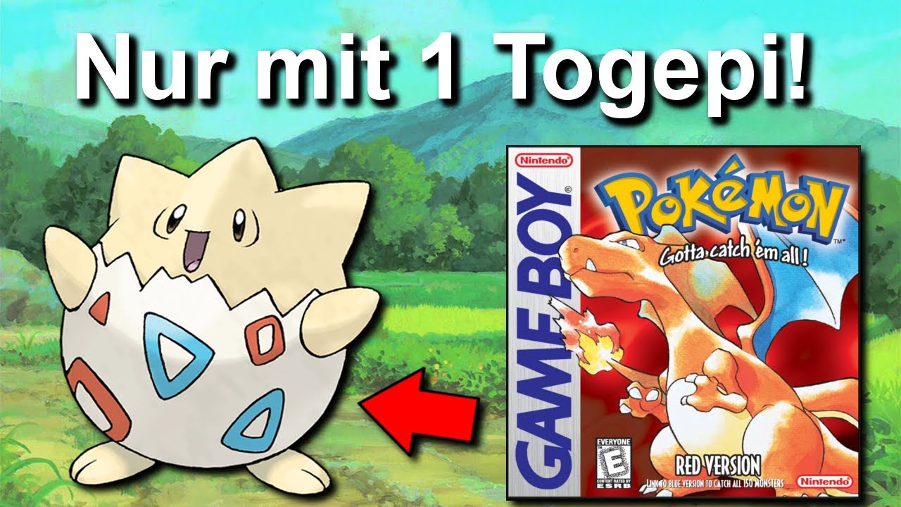Kann man Pokemon Rot/Blau mit NUR einem TOGEPI durchspielen? (+ Keine Items in Kämpfen)