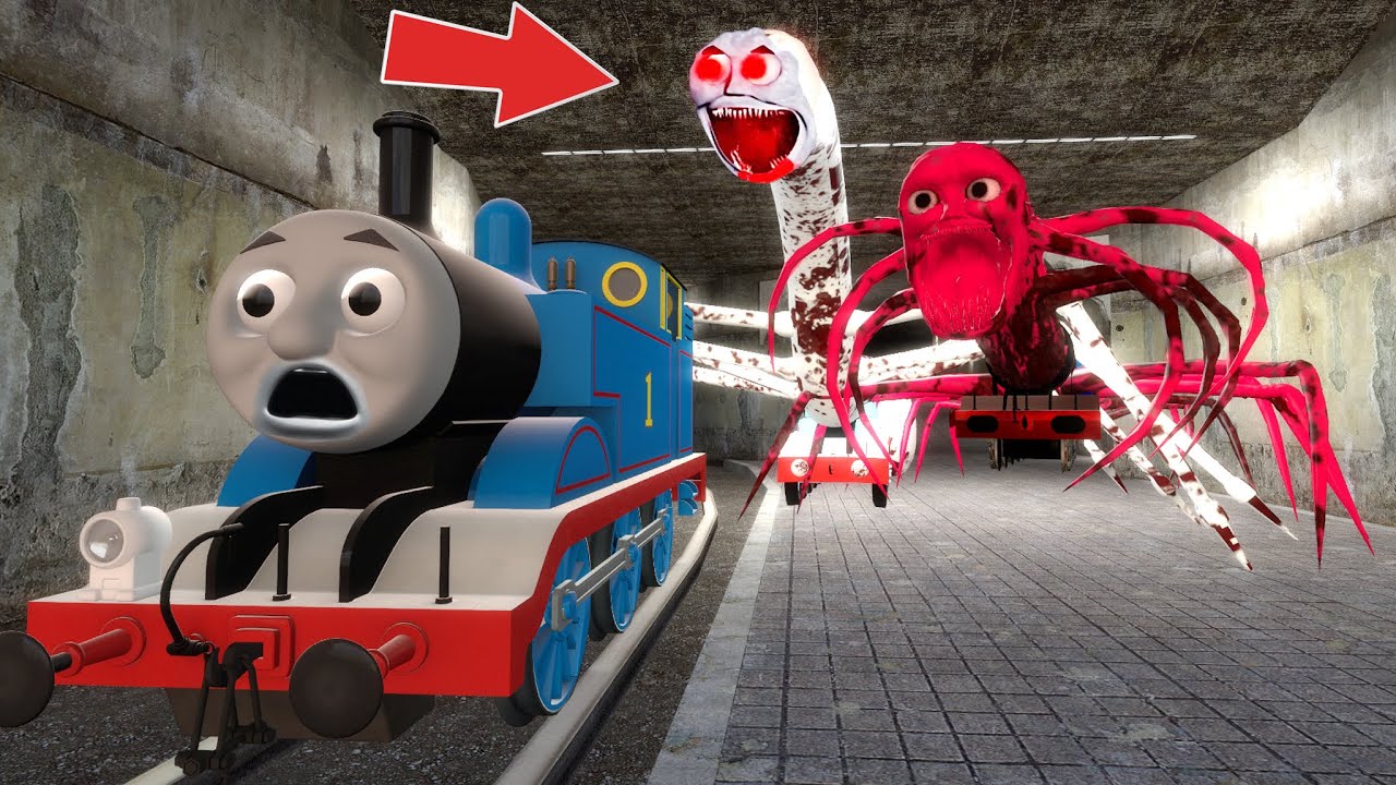 Building a Thomas Train Chased By Nightmare Cursed Thomas and Friends in Garry's Mod