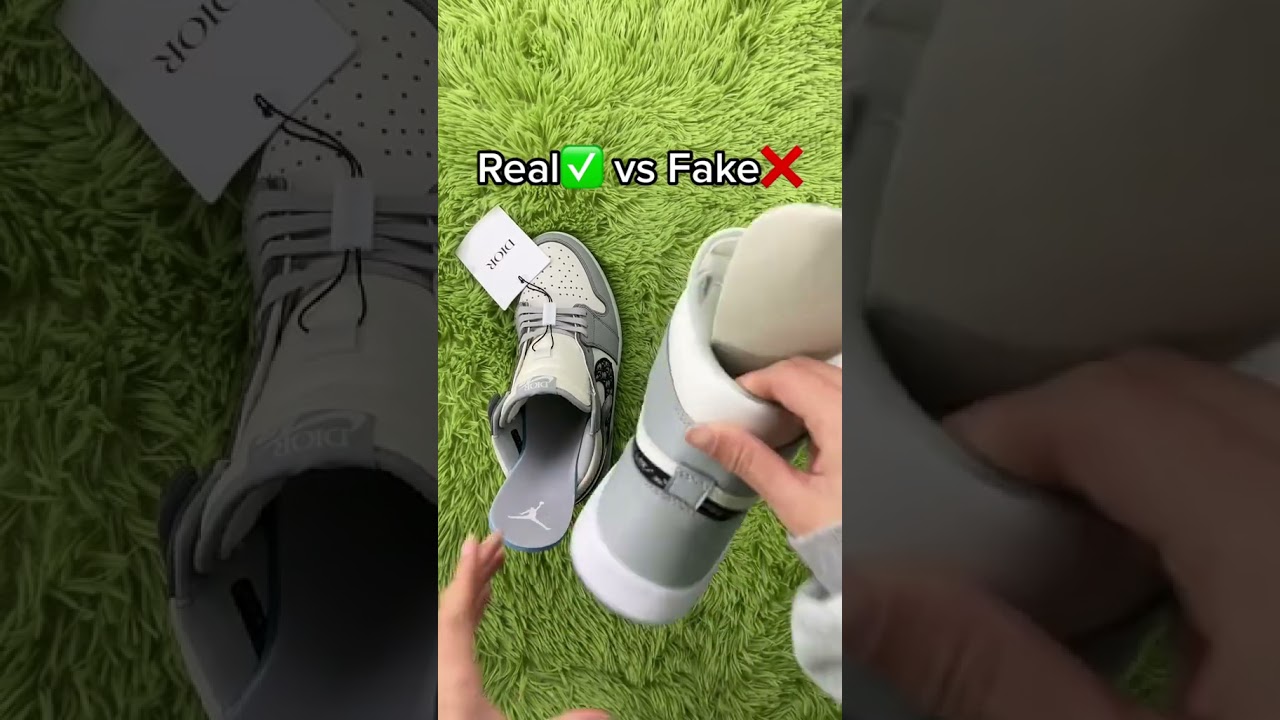Air Jordan 1 x dior Real or Fake,Can you see the difference？