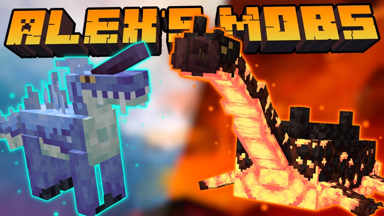 ALEX'S MOBS 1.13 ЛЕДЯНЫЕ ДИНОЗАВРЫ, ГИГАНТСКИЙ ЛЕВИАФАН В НЕЗЕРЕ ОБЗОР МОДА МАЙНКРАФТ ОБНОВЛЕНИЕ