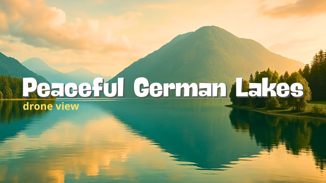 Relaxing Drone Film Over German Lakes | Peaceful Scenery