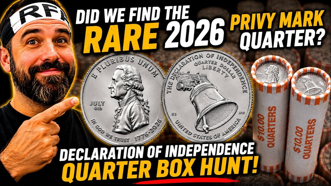 Did We Find the RARE 2026 Privy Mark Quarter!? | Declaration of Independence Quarter Box Hunt