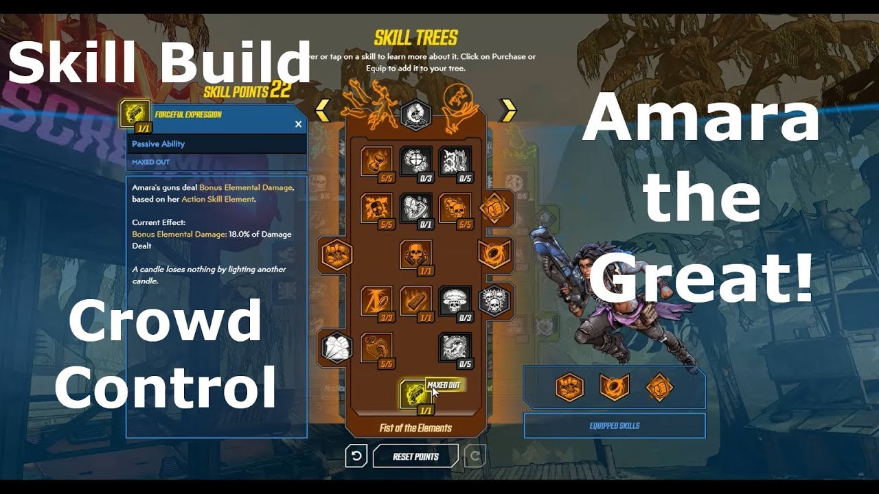 Amara Best Crowd Control Skill Build in Borderlands 3