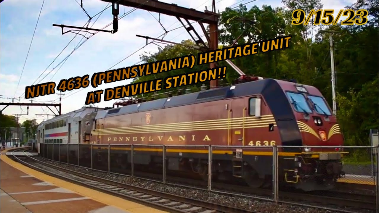NJTR 4636 (Pennsylvania) Heritage Unit At Denville Station!! 9/15/23