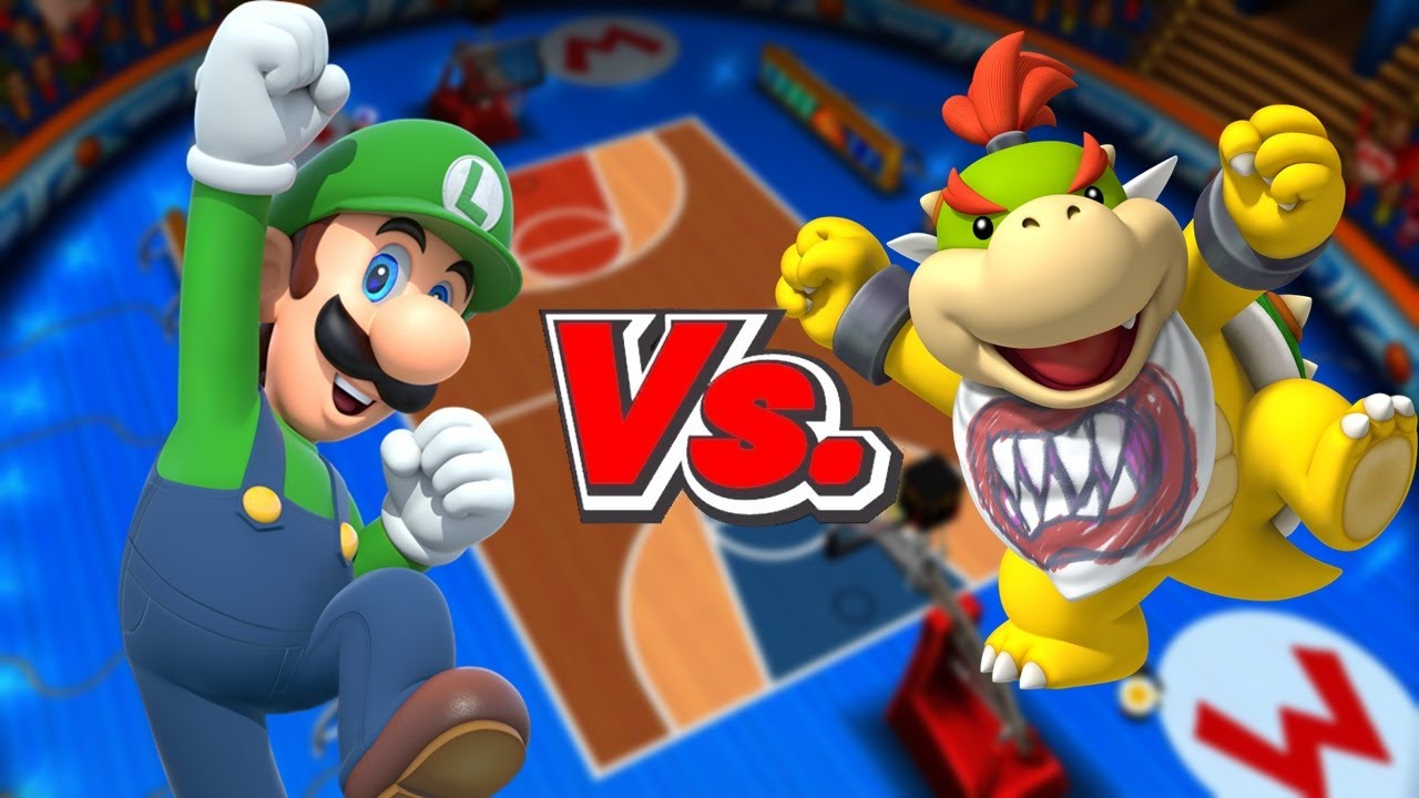Mario Sports Mix - Luigi/Toad Vs. Bowser Jr./Waluigi (Basketball)