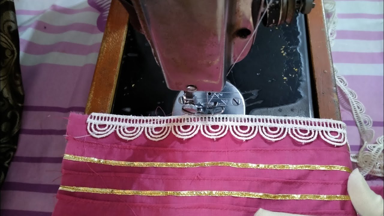 2021 latest Trouser Design with Gotta patti & lace