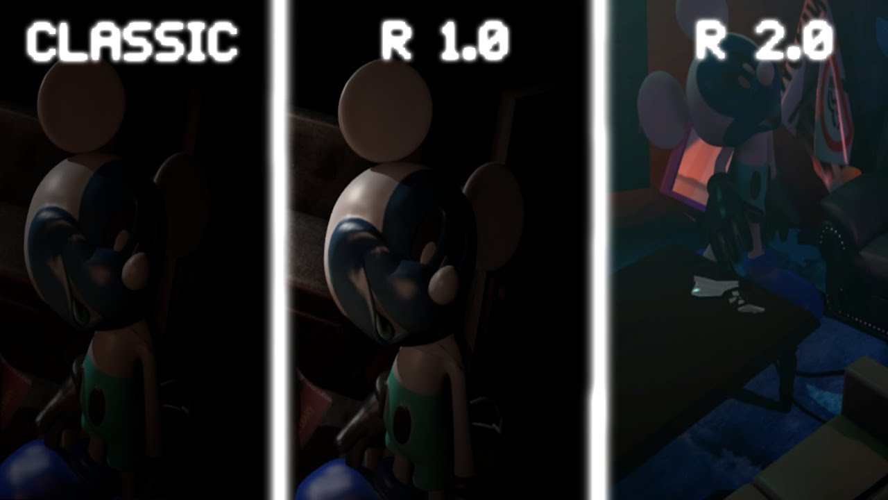 Las diferencias de las versiones de Five Nights At Treasure Island (Malrat)