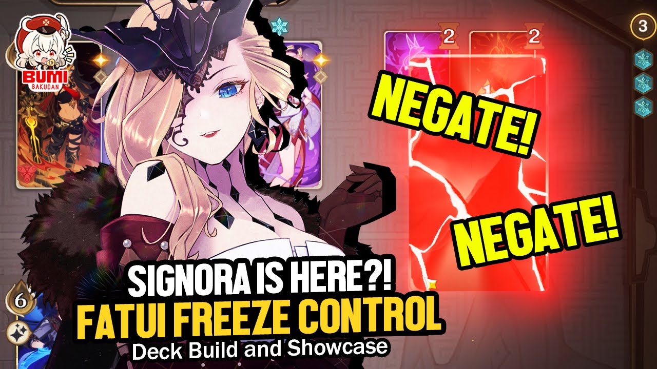 SIGNORA?! New Cards For Fatui Freeze Control Deck | Genshin TCG