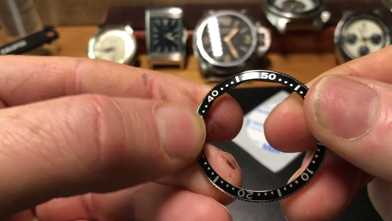 Seiko Watch. How to raise a bezel insert that sits low. Also how to apply Adhesive ring