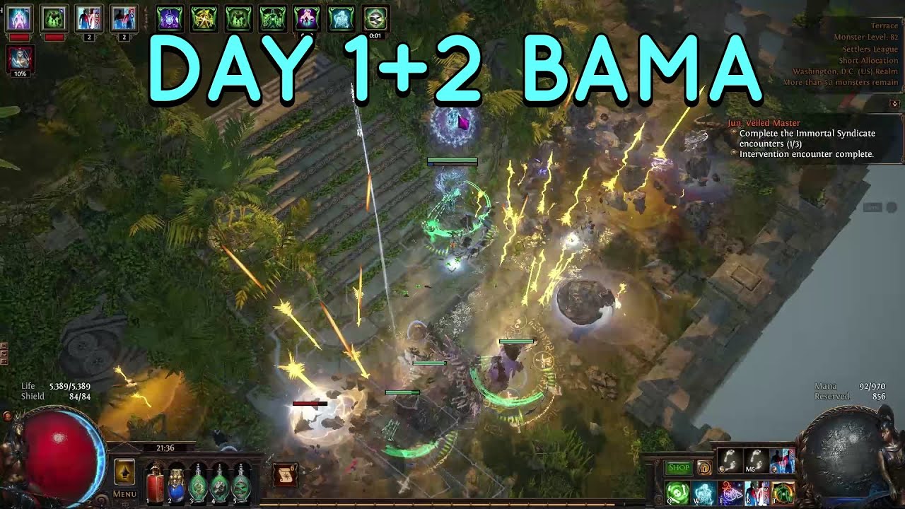 [POE 3.25] BAMA Necro - Day 1+2 League Progress