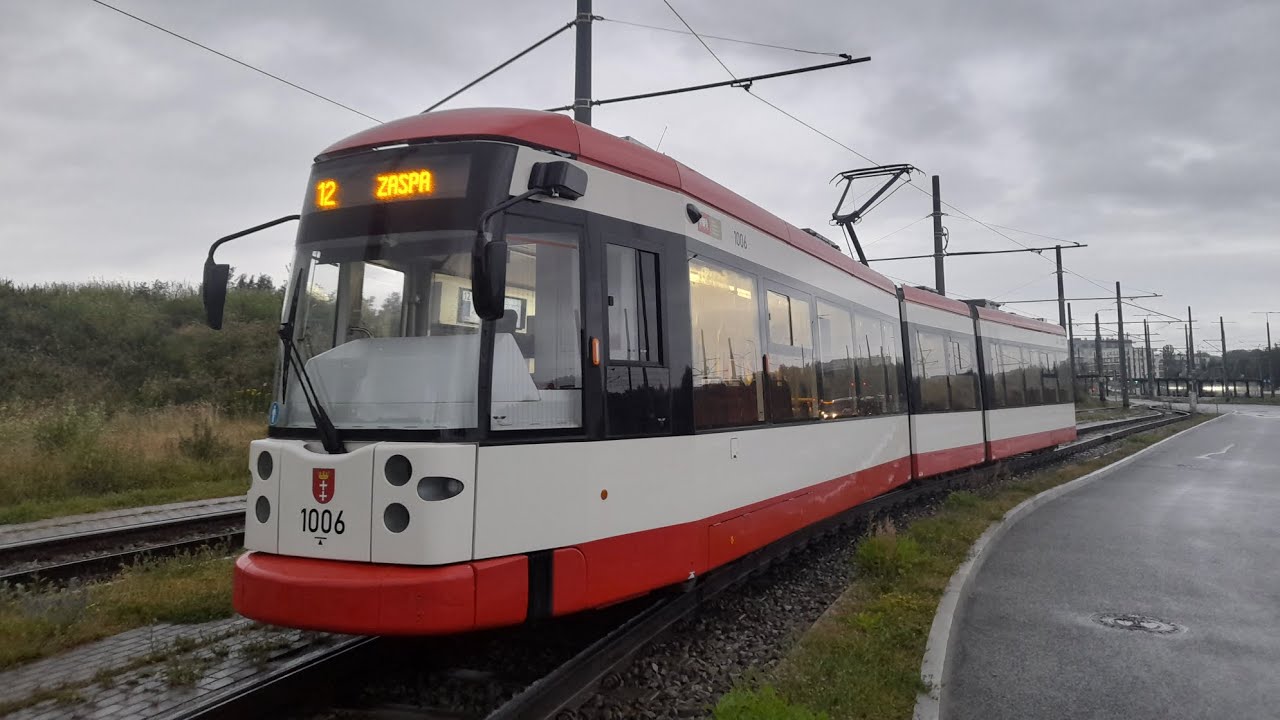 ZTM Gdańsk/GAiT - Bombardier NGT6 #1006 - linia 12: kierunek Zaspa