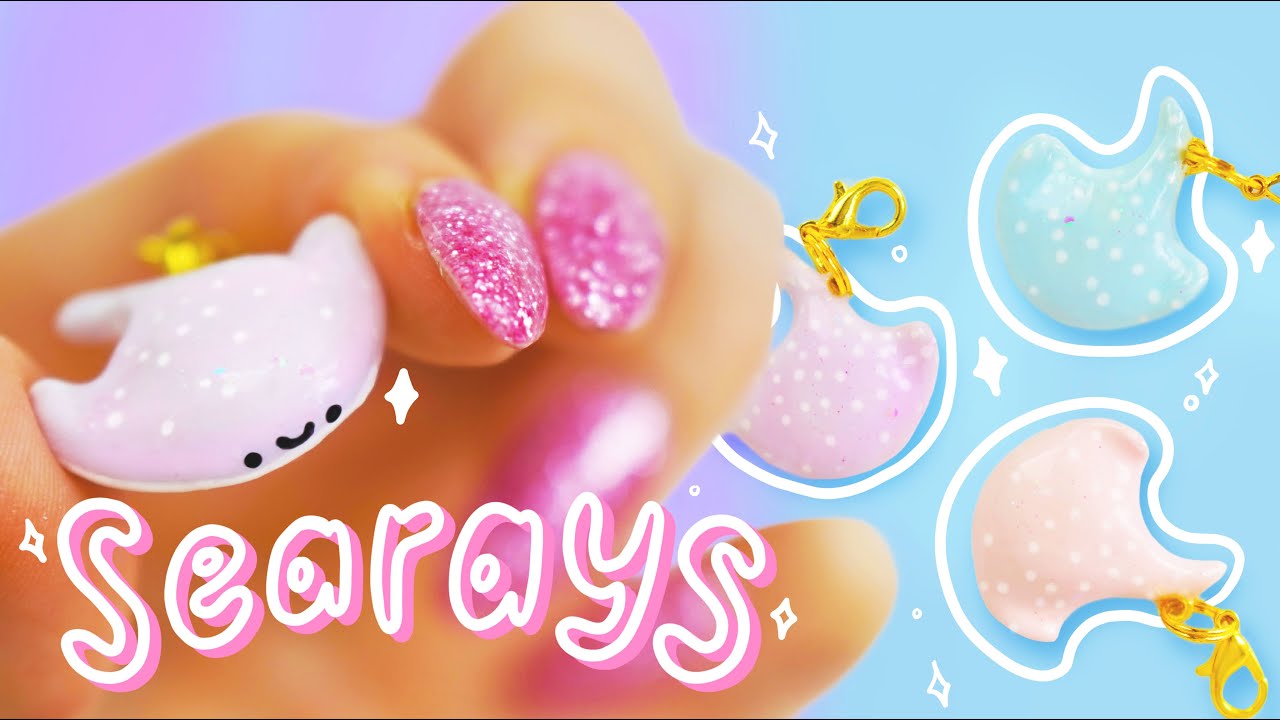 how to make a polymer clay sting ray charm