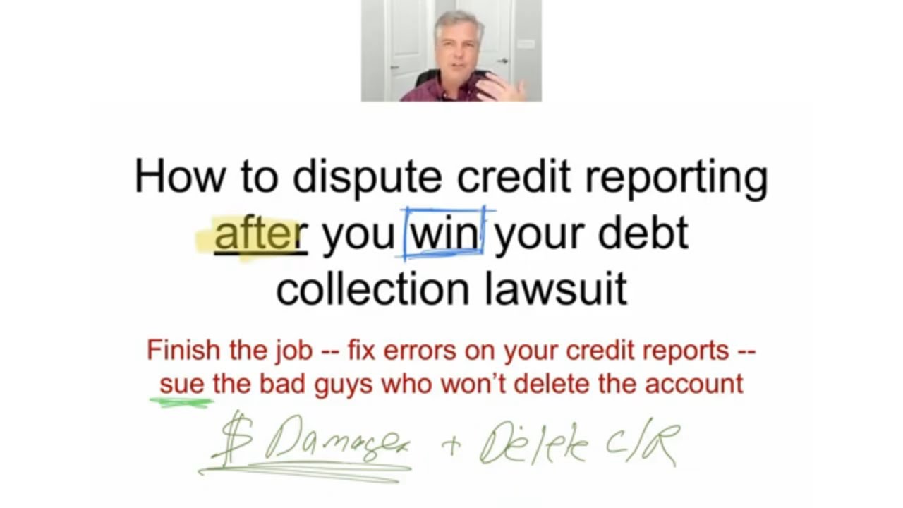 Webinar:  How to fix your credit report after beating the debt buyer collection lawsuit