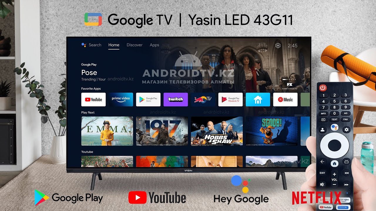 LED телевизор Yasin 43G11 - подробный видео обзор