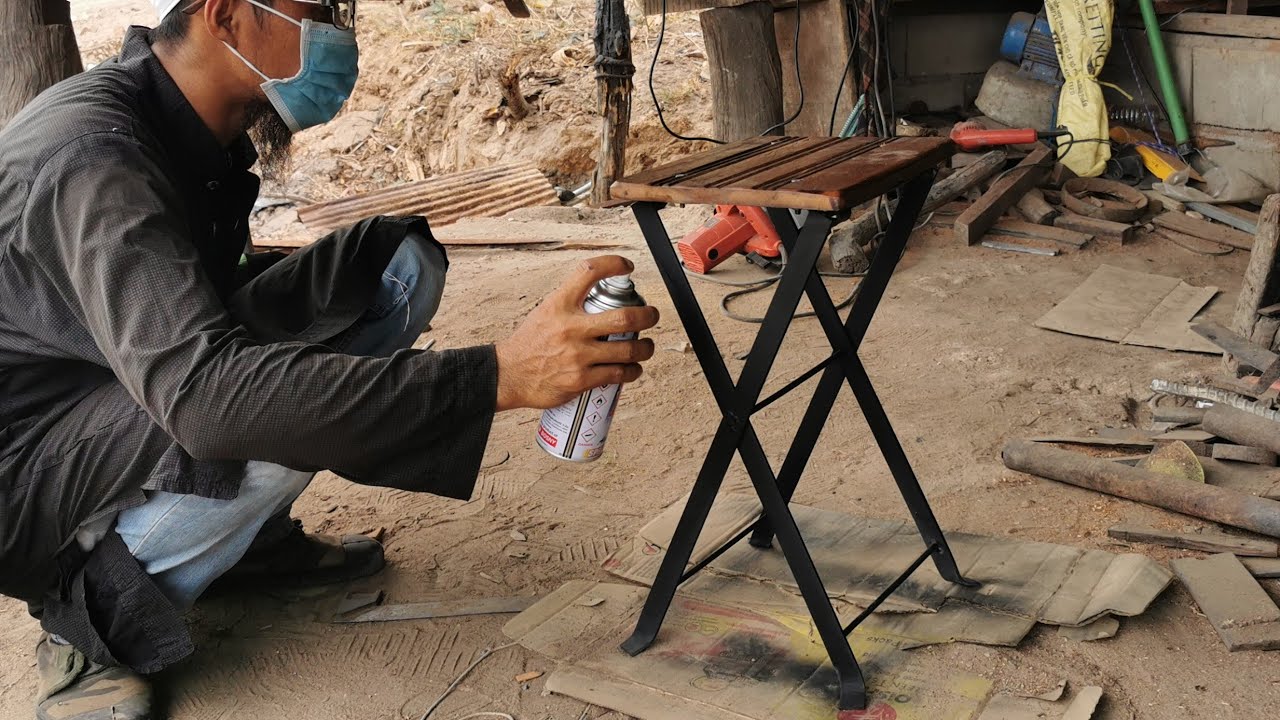 Making A Folding Chair Of The 1990s / DIY Chair By Blacksmith