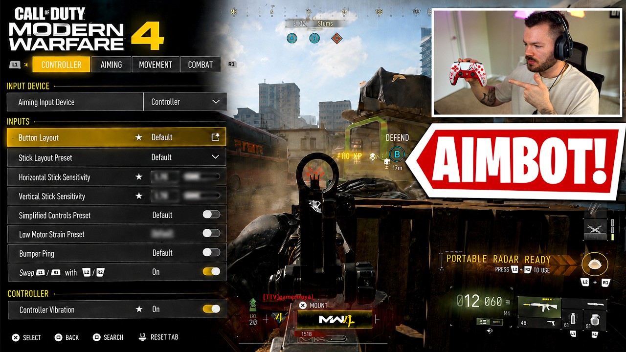 NEW MODERN WARFARE 4 Aim Assist Settings Make Controller Players Overpowered!