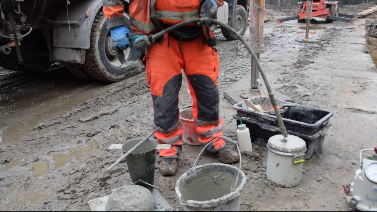 12022020 Badanie jakości betonu przed wbudowaniem w obiekt WED 1 w km 20 490