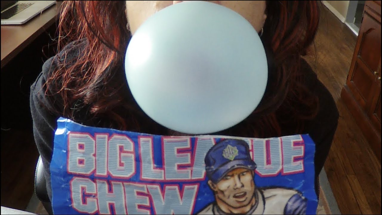 30 Minutes of Big League Chew Gum Chewing with Big Bubbles.  ASMR