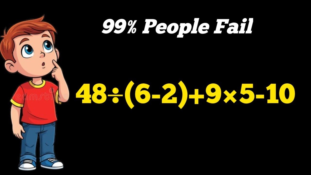48÷(6-2)+9×5-10, 99% Log BODMAS में गलती करते हैं 😱 | Maths Trick Full Explanation