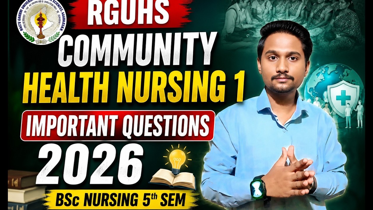 RGUHS Community Health Nursing 1 Important Questions For Bsc Nursing 5th Sem 2026