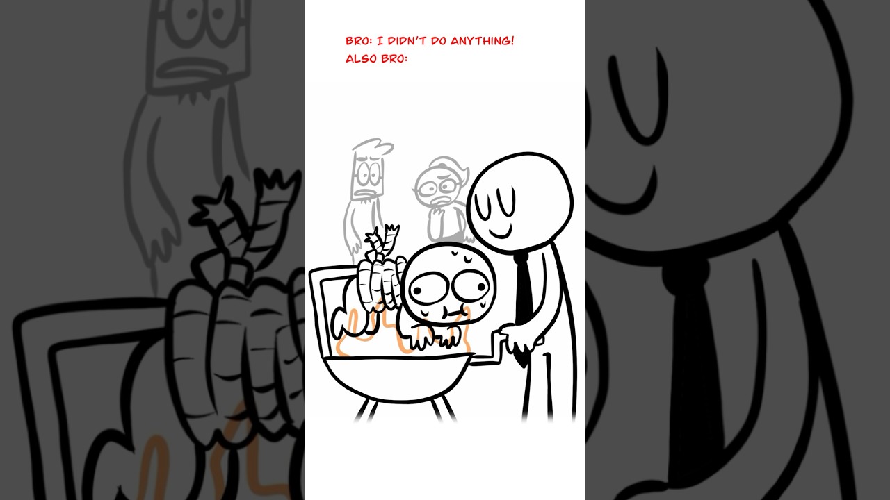 Roasting Brother 😅 (Animation Meme) Anim: RedFlowerCrown #shorts