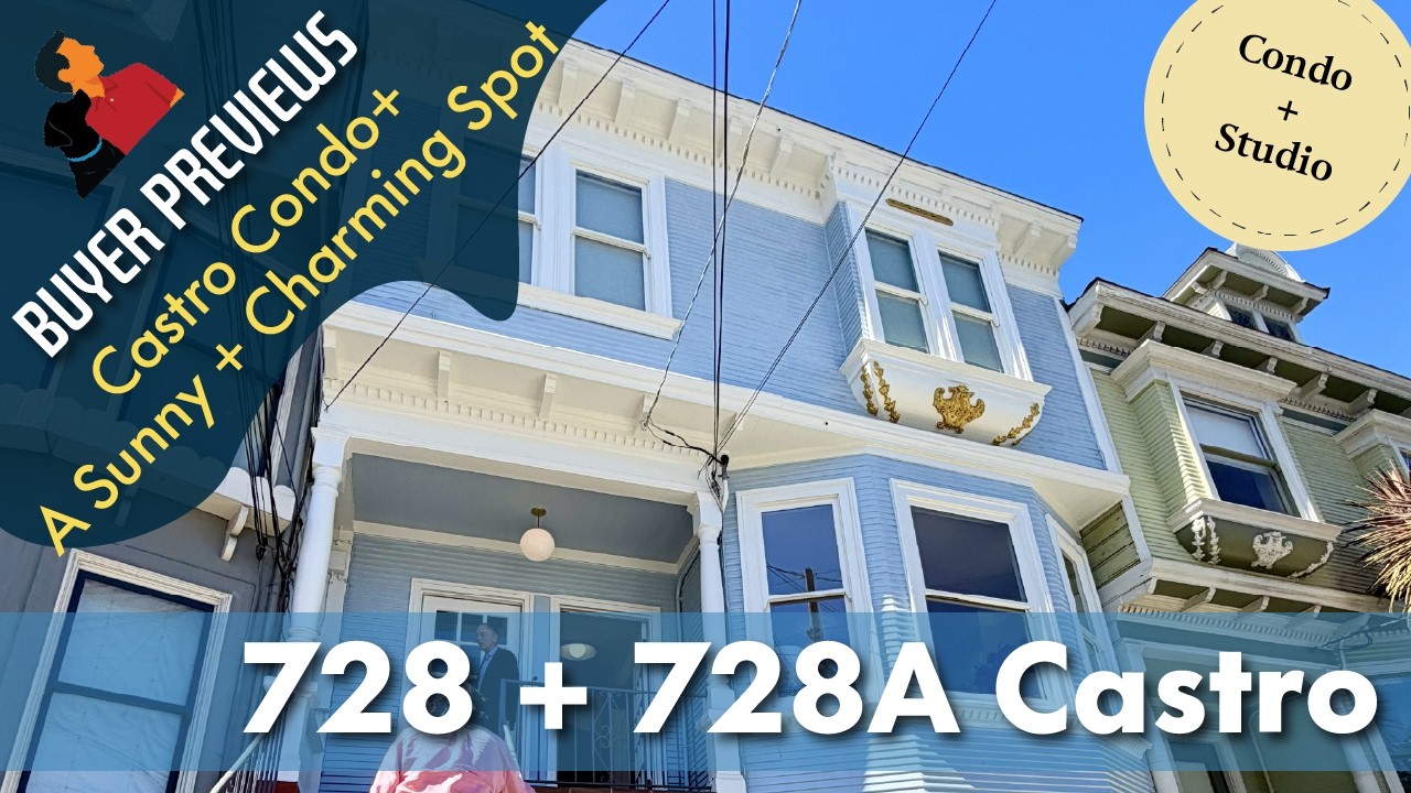 Buyer Preview: 728 + 728A Castro Street, San Francisco, Great Condo + Bungalow Cottage - 4K