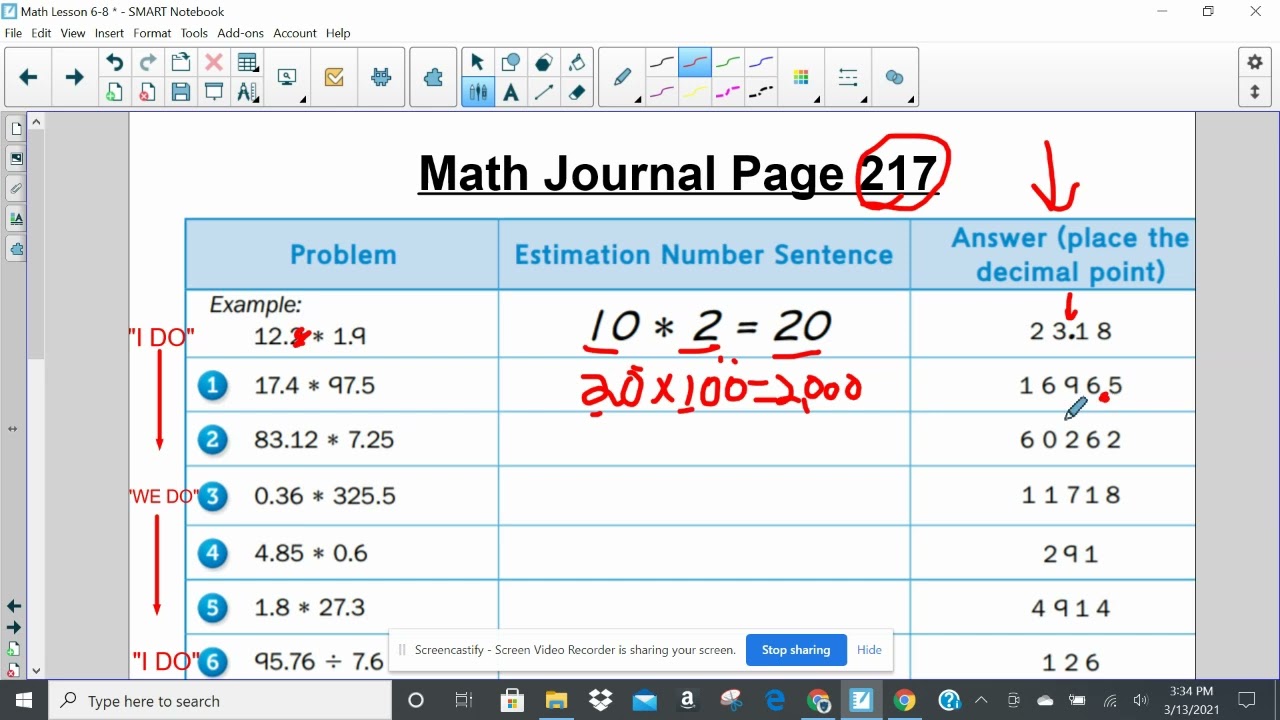 Math Lesson 6-8