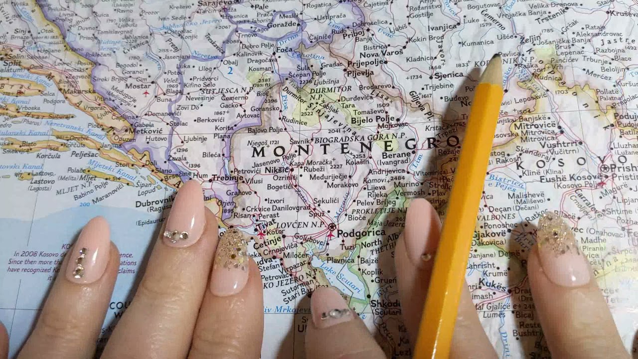 ASMR ~ Montenegro History and Geography ~ Soft Spoken Map Pointing