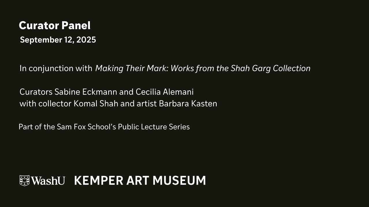 Curator Panel–Making Their Mark: Works from the Shah Garg Collection