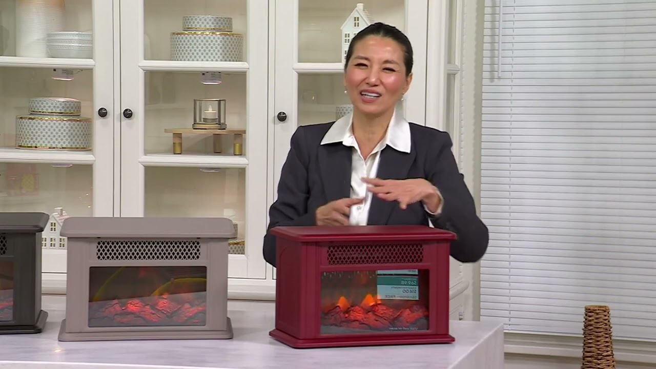 Duraflame Tabletop Electric Fireplace w/ Flame Effect on QVC