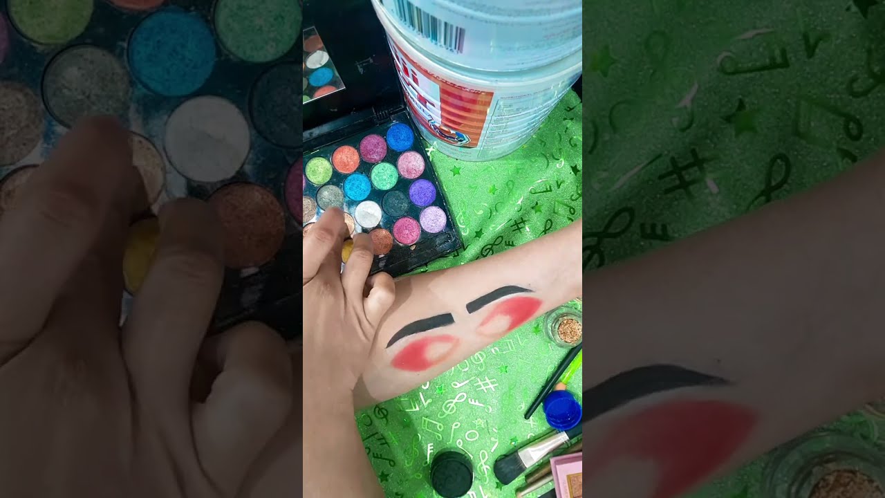 Natural red or golden Eyes in Makeup tutorial/Makeup