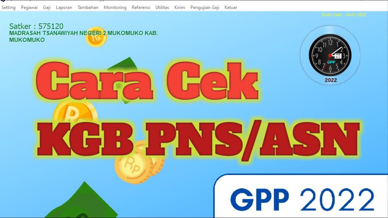 Cara Cek Waktu KGB (Kenaikan Gaji Berkala) Bagi ASN/PNS Pusat Pada Aplikasi GPP