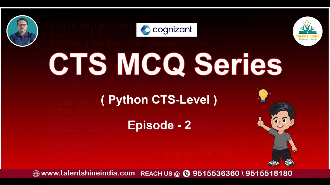 CTS Python MCQs - 2