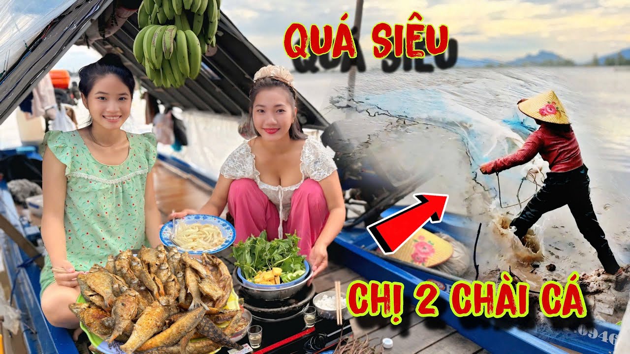 Chị 2 Subi Chài Cá Trúng Mánh - 1 Chài Đi Về Luôn | Lộc Cá Lăng 