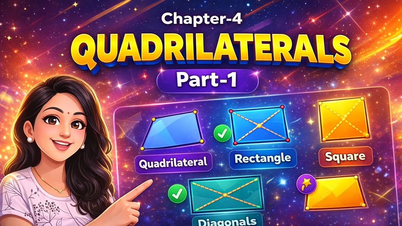 Class 8 Maths | Chapter 4 Quadrilaterals | Rectangle Properties, Diagonals & Square | Ganita Prakash
