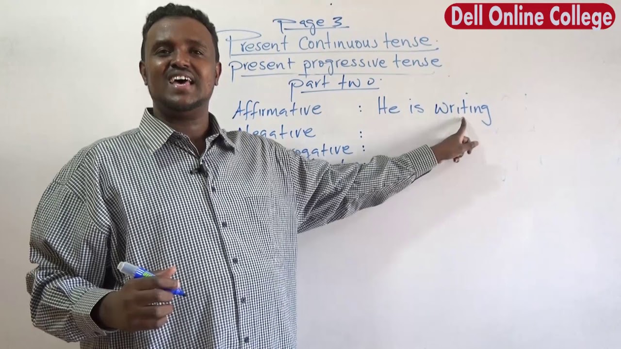 Lesson 2: Grammar:  Present continuous tense Part II