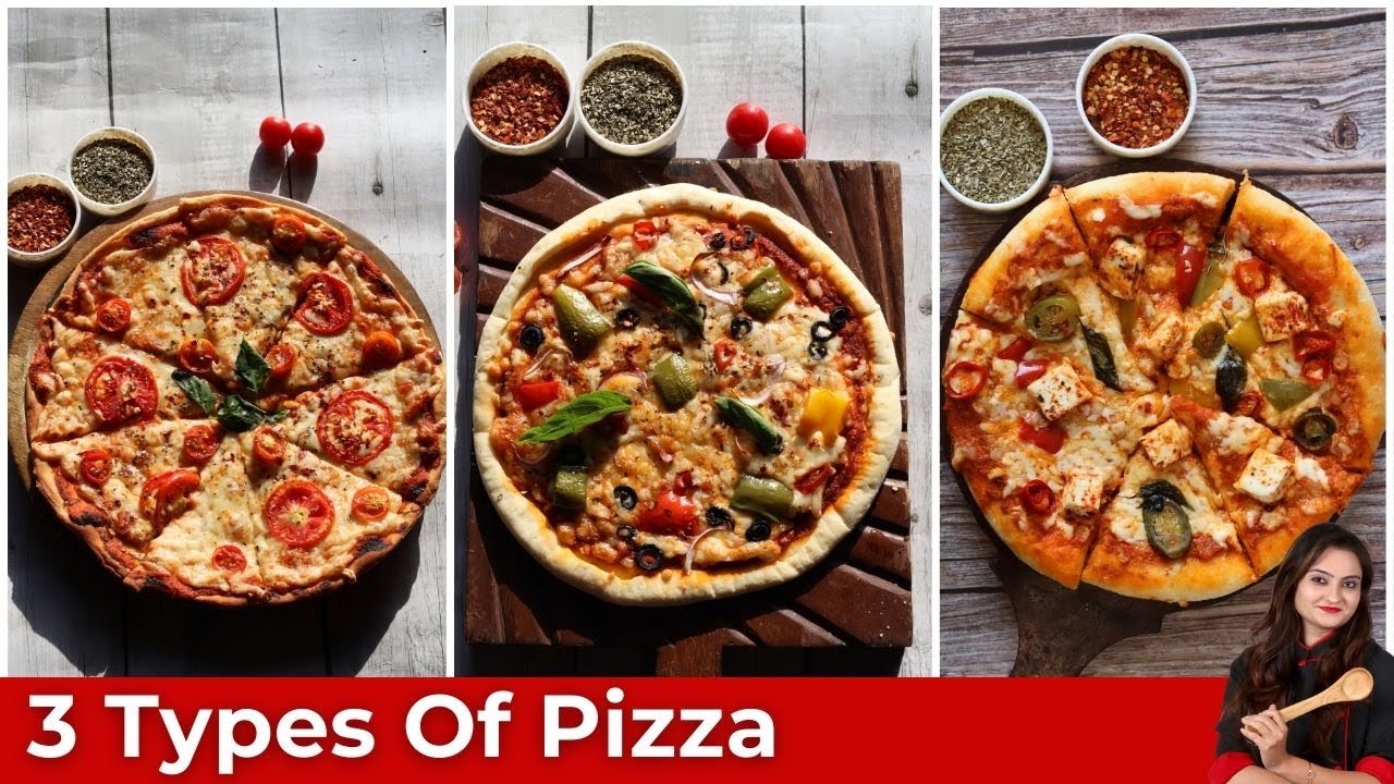 3 Type of Pizza from Scratch | With and without oven | Pizza guide at home| वेज पिज़्ज़ा कैसे बनाते है
