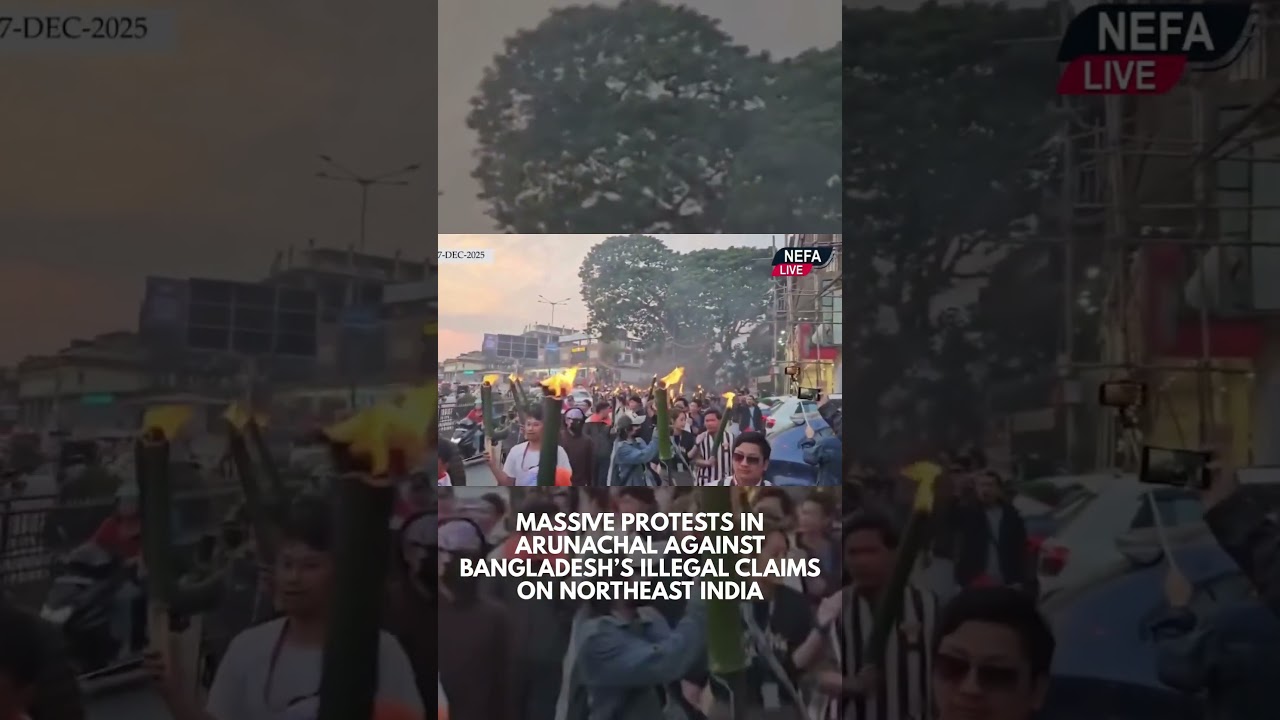 Arunachal Youth Protests Against Bangladesh Claims on Northeast India
