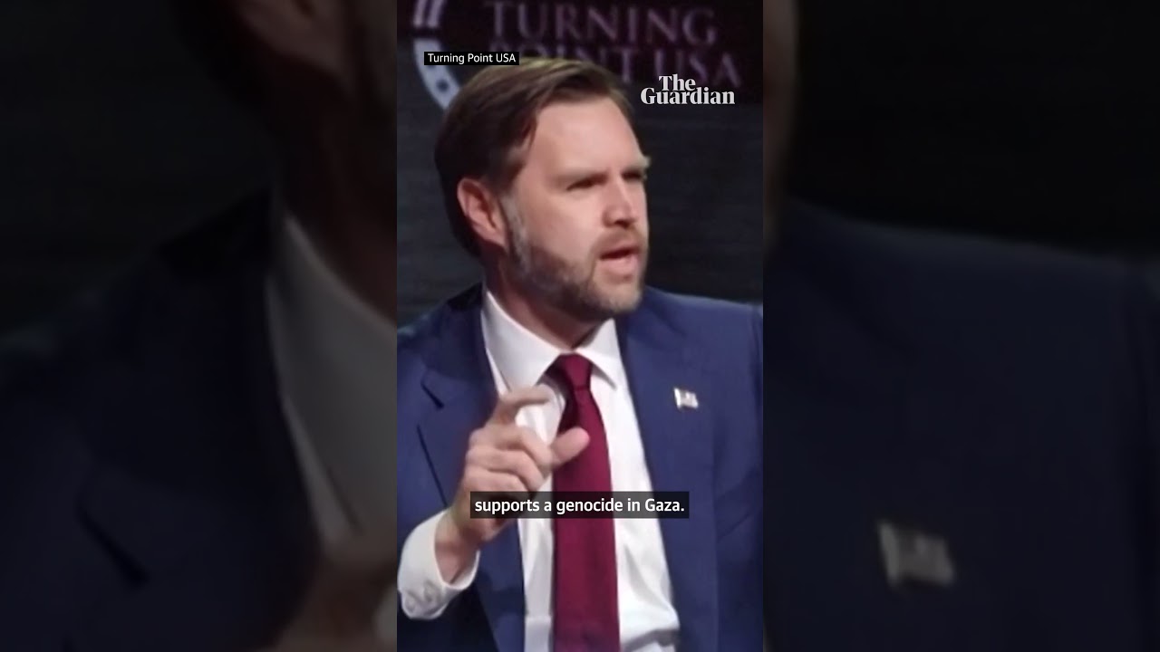 JD Vance heckled over Gaza as he tells pope to be 'careful on matters of theology'