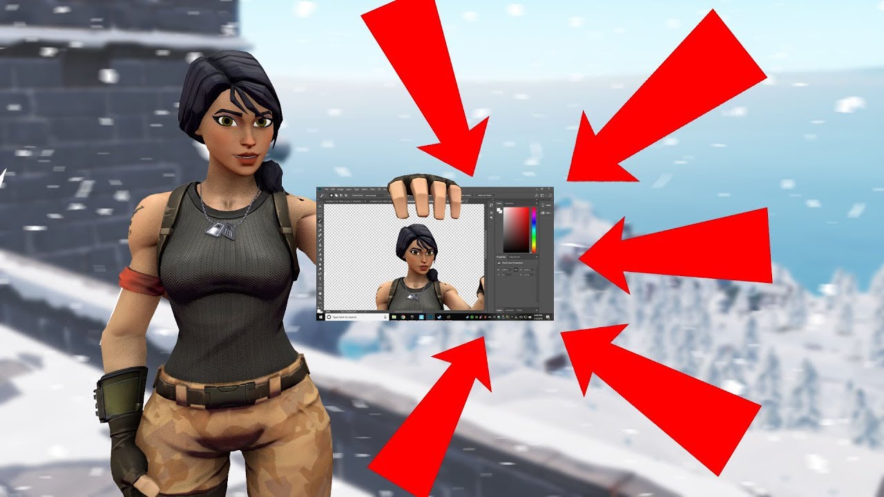 How to Make AWESOME Fortnite Thumbnails (For Beginners) *PHOTOSHOP* **2019**